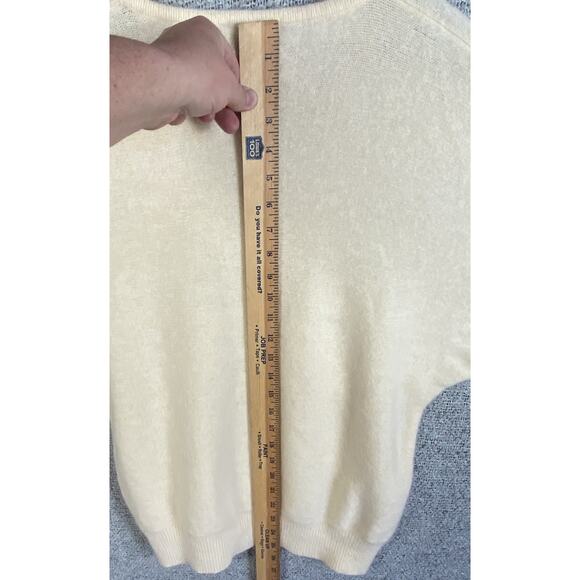 Carducci Angora Sweater Women’s Medium Cream Embellished Holiday Glam Retro ‘80s - Picture 15 of 16